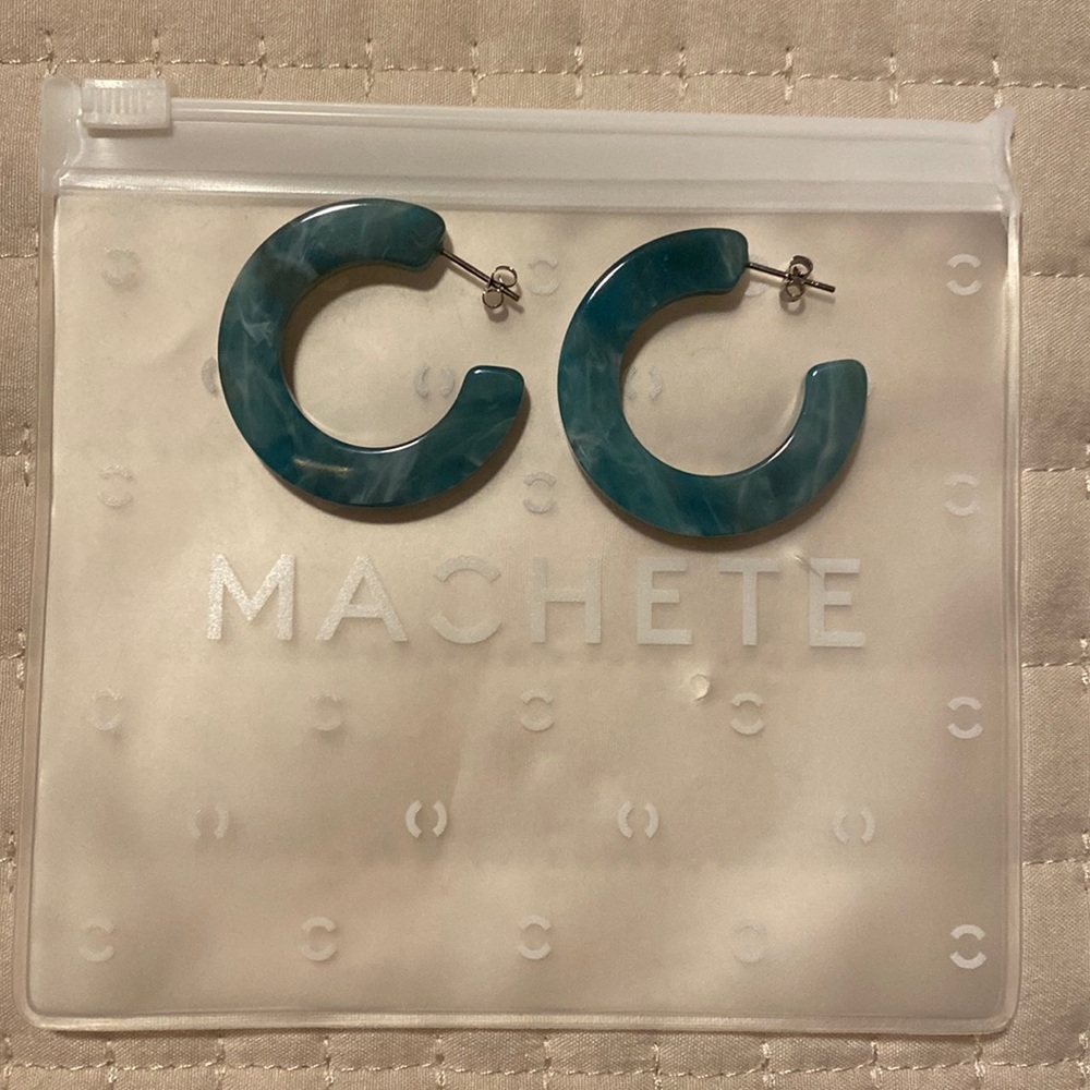 New Kate Hoops in Jadeite Green